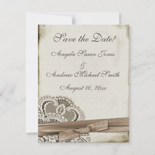 Melinda Vintage Lace Save the Date