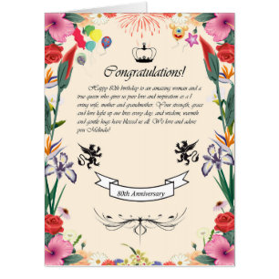 Melinda's 80th Birthday Greeting Card