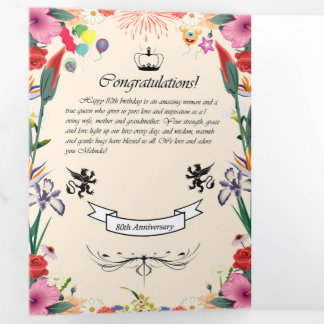 Melinda's 80th Birthday Greeting Card