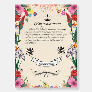 Melinda's 80th Birthday  Greeting Card Foam Board