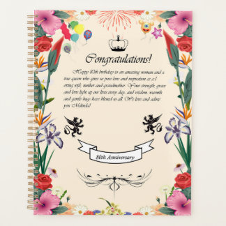 Melinda's 80th Birthday Greeting Card Planner