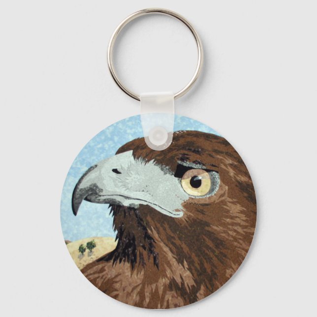 Melinistic Red-tail- textile Keychain (Front)