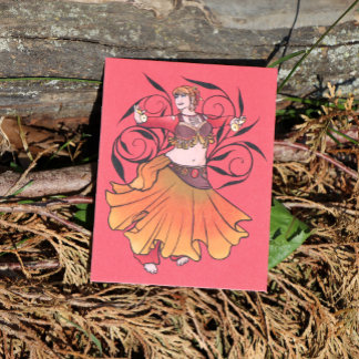 Melissa Autumn Breeze Belly Dancer Postcard