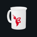 Melissa Beverage Pitcher<br><div class="desc">Melissa is a shape bee with the letter m in place of the wings.</div>
