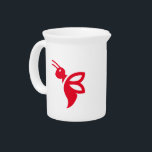 Melissa Beverage Pitcher<br><div class="desc">Melissa is a shape bee with the letter m in place of the wings.</div>