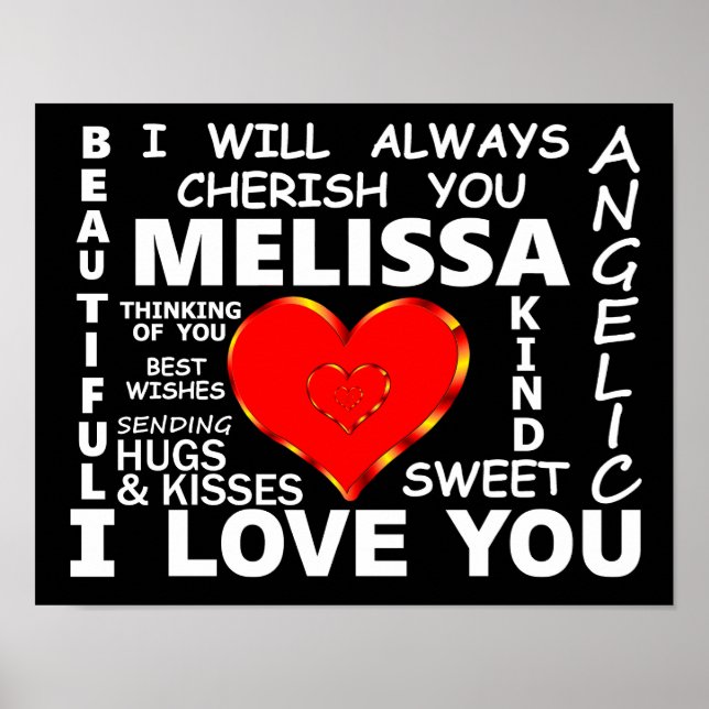 Melissa I Love You Poster (Front)