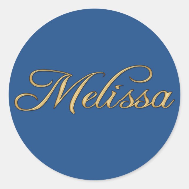 MELISSA Name Branded Gift Item Classic Round Sticker (Front)