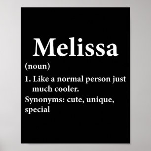Melissa Name Definition  Poster