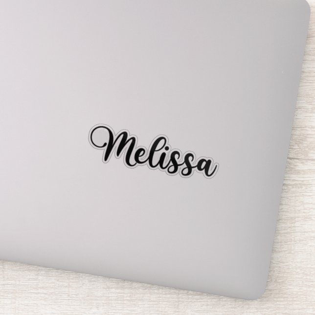 Melissa Name - Handwritten Calligraphy Sticker (Detail)