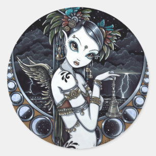"Melita" Gothic Tribal Fusion Dancer Art Stickers