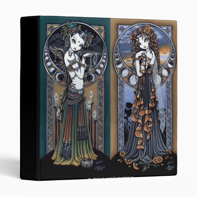 "Melita" & "Lucia" Gothic Fantasy Binder Notebook (Front/Spine)