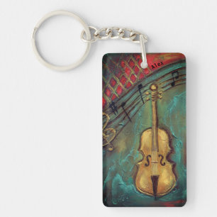Mello Cello Customizable, Double-Sided Keychain