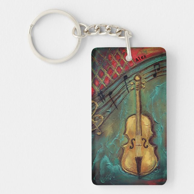 Mello Cello Customizable, Double-Sided Keychain (Front)