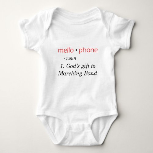 Mellophone _ Gods Gift to Band Baby Bodysuit