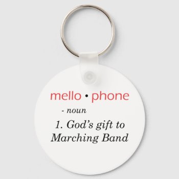 Mellophone - God's Gift To Band Keychain by marchingbandstuff at Zazzle