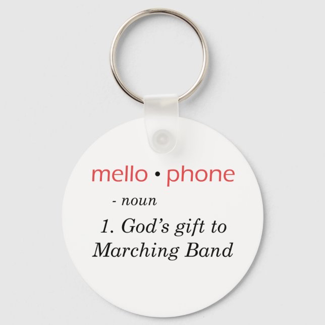 Mellophone - God's Gift to Band Keychain (Front)