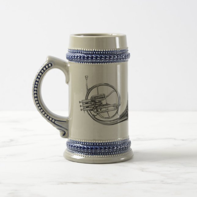 Mellophone / Horn / French Horn / Eb Horn Beer Stein (Left)