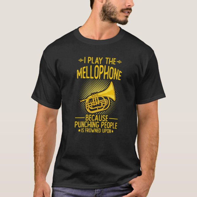 Mellophone Instrument Music Player Beginner Lesson T-Shirt (Front)