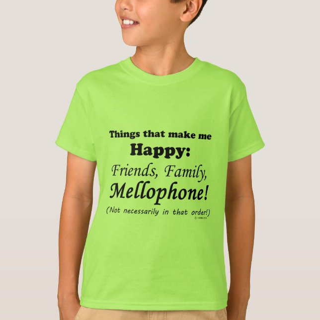 Mellophone Makes Me Happy T-Shirt (Front)