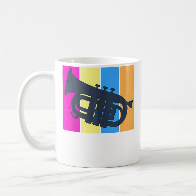 Mellophone Marching Band Orchestra Brass Coffee Mug (Left)
