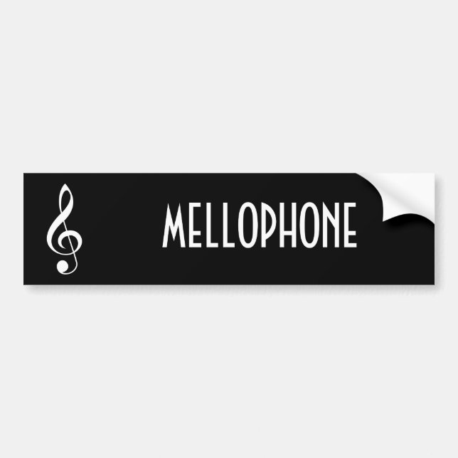 Mellophone Music Bumper Sticker Gift (Front)