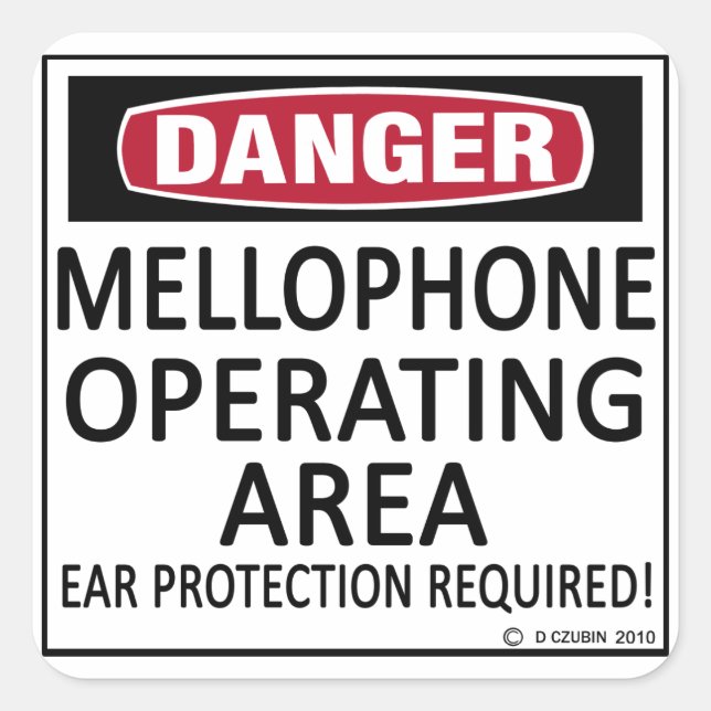 Mellophone Operating Area Square Sticker (Front)