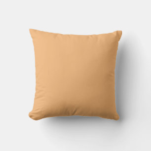 Mellow Apricot Solid Color Throw Pillow