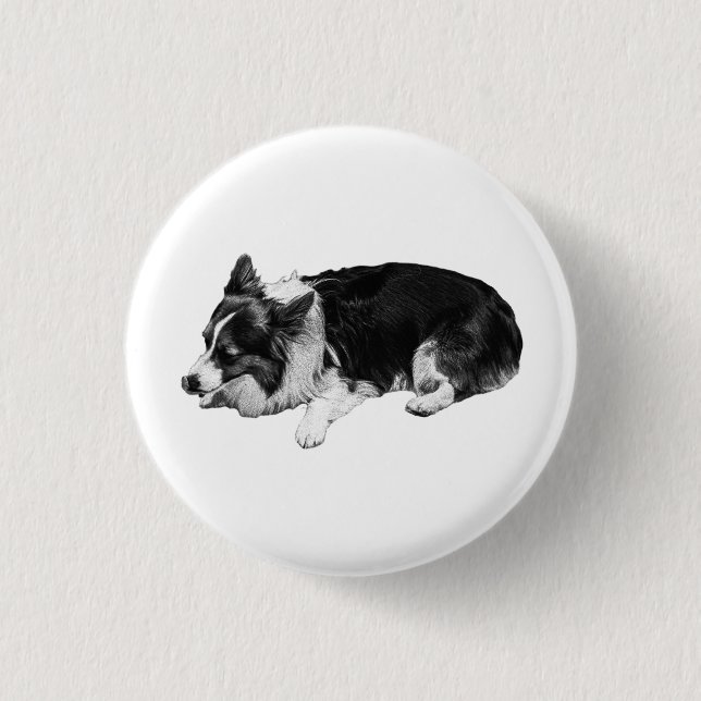 mellow glow pin, corgi button (Front)
