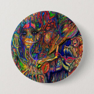 Mellow Hippo Disco Pinback Button