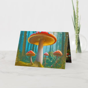 Mellow Mushroom Folded Foil Greeting Card