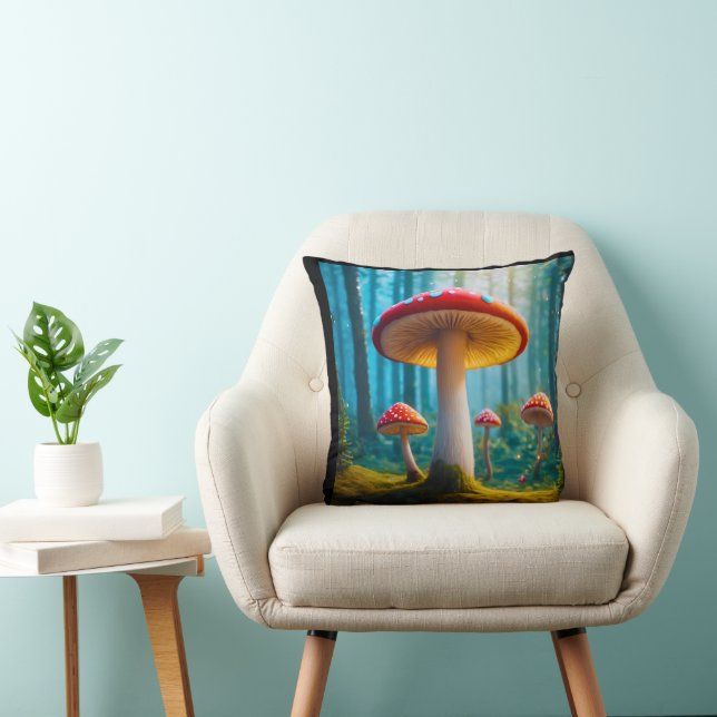 Mellow Mushroom Throw Pillow (Chair)