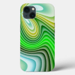 Mellow Yellow And Green Waves Iphone 13 Case at Zazzle