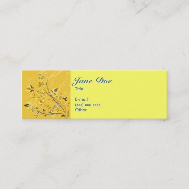 Mellow Yellow Calling Card - Customized (Front)