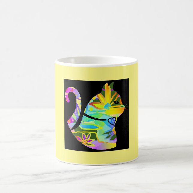 Mellow Yellow Cat Coffee Mug (Center)