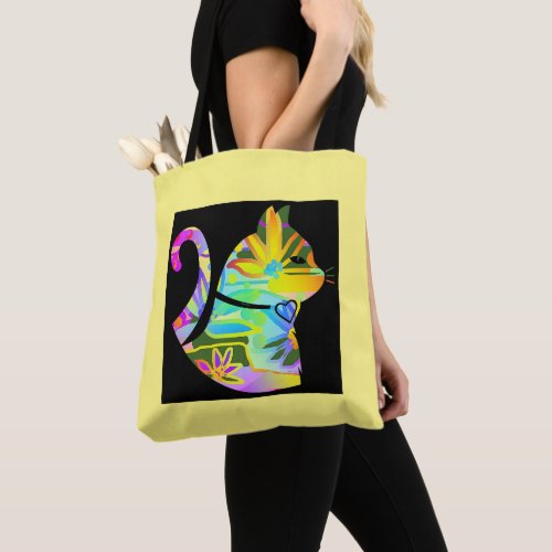 Mellow Yellow Cat Tote Bag