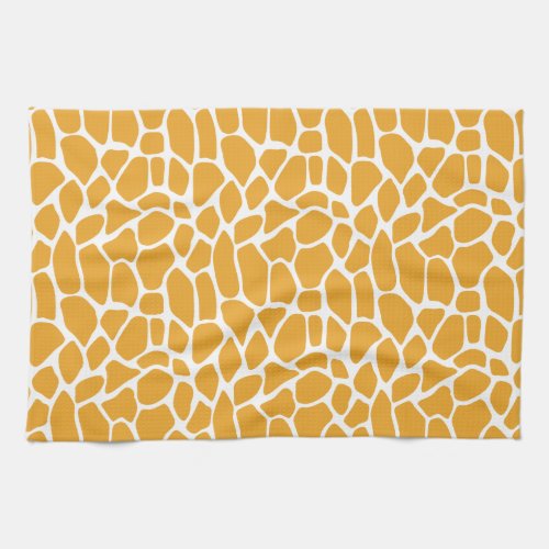 Mellow Yellow Giraffe Pattern Kitchen Towel