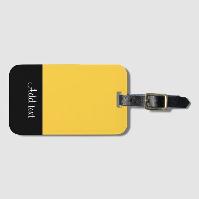 Mellow Yellow Template Luggage Tag (Front Horizontal)