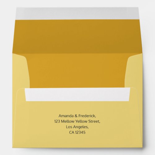 Mellow Yellow Wedding Envelope