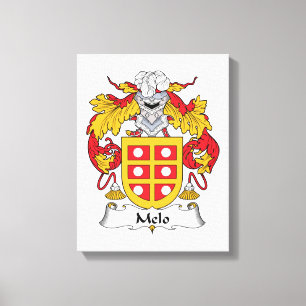 Melo Family Crest Canvas Print