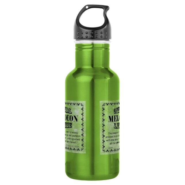Melodeon License Stainless Steel Water Bottle (Front)