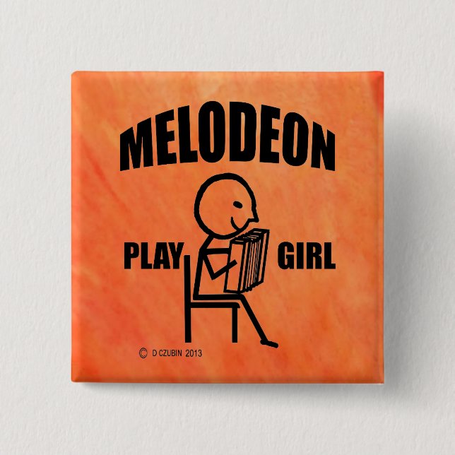 Melodeon Play Girl Button (Front)