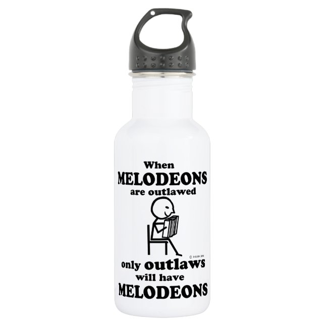 Melodeons Outlawed Water Bottle (Front)