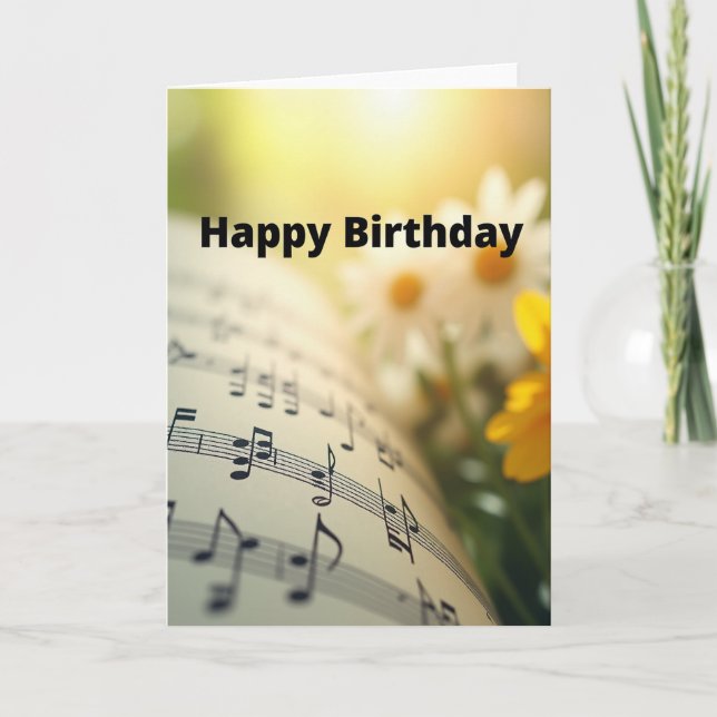 Melodic Birthday Card (Front)