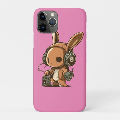 Melodic Bunny A Musical Journey iPhone 11 Pro Case