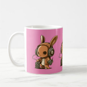 Melodic Bunny: A Musical Journey Coffee Mug