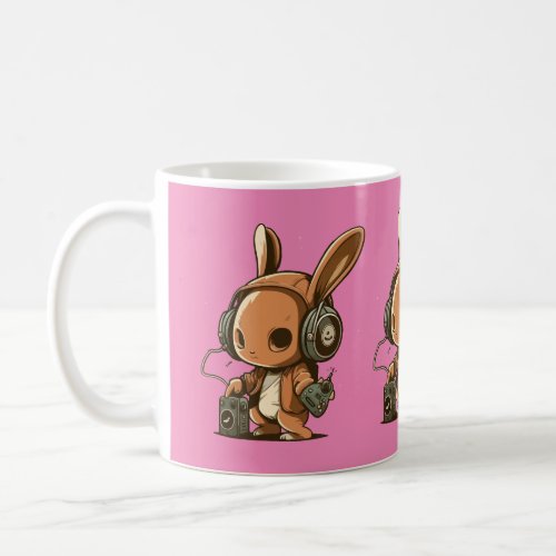 Melodic Bunny A Musical Journey Coffee Mug