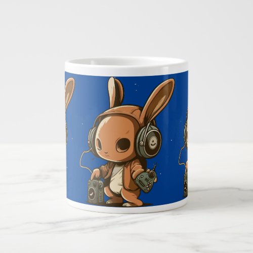 Melodic Bunny A Musical Journey Giant Coffee Mug