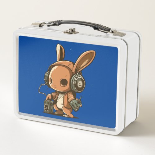 Melodic Bunny A Musical Journey Metal Lunch Box
