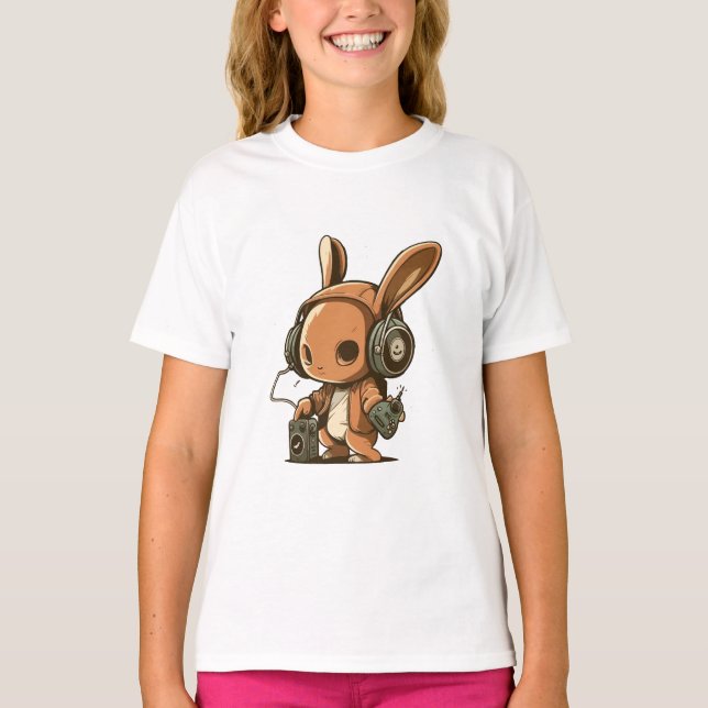 Melodic Bunny: A Musical Journey T-Shirt (Front)