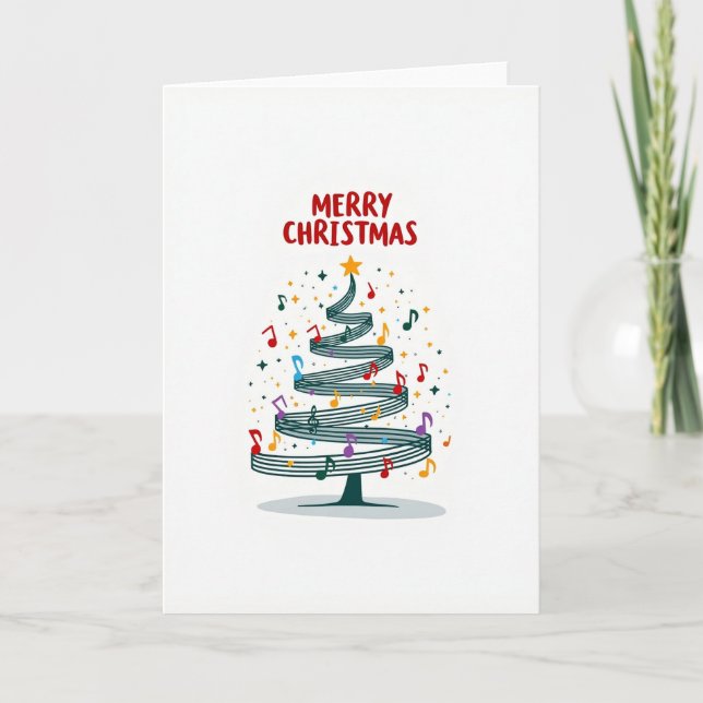 Melodic Christmas Tree Card (Front)
